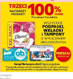 Kaufland Wszystkie podpaski, wkładki i tampony oferta
