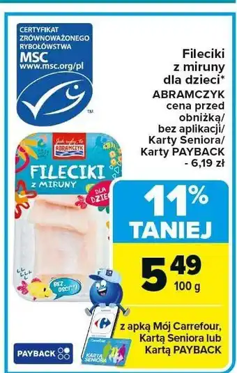 Carrefour Market Fileciki z miruny dla dzieci Abramczyk oferta
