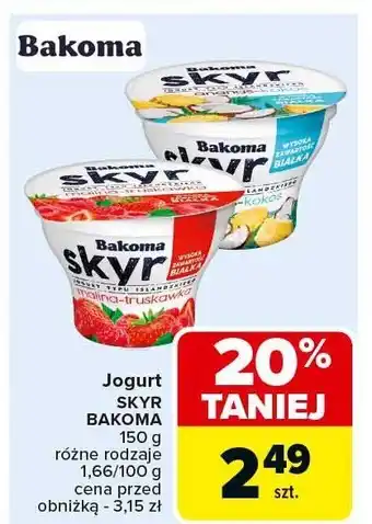 Carrefour Market Jogurt Skyr Bakoma oferta