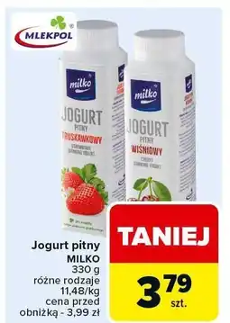 Carrefour Market Jogurt pitny Milko Mlekpol oferta