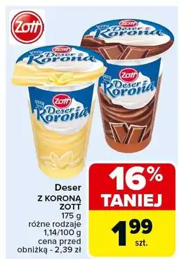 Carrefour Market Deser Z Koroną Zott oferta