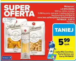 Carrefour Market Makaron La Molisana różne rodzaje oferta