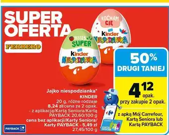 Carrefour Market Jajko niespodzianka Kinder oferta