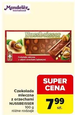 Carrefour Market Czekolada mleczna z orzechami Nussbeisser oferta