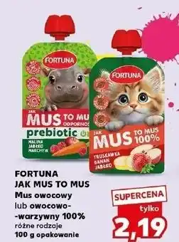 Kaufland Mus truskawka banan jabłko Fortuna oferta