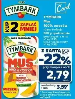 Kaufland Mus mango-jabłko-banan-brzoskwinia Tymbark oferta