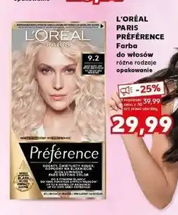 Kaufland Farba do włosów 9.2 L'oreal Preference oferta