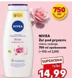 Kaufland Żel pod prysznic rose & almond oil mandelol Nivea oferta
