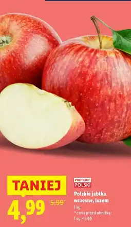 Lidl Jabłka wczesne polskie luzem Lidl oferta