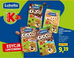 Lidl Płatki śniadaniowe Kubuś choco kulki, choco muszelki, piegolaki lub miodokółka Lubella oferta