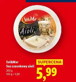 Lidl Sos czosnkowy aioli Sol&Mar oferta