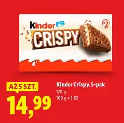 Lidl Baton Kinder Crispy 5-pak oferta