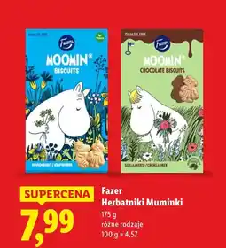 Lidl Ciastka Fazer Herbatniki Muminki różne rodzaje oferta