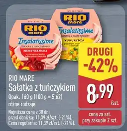 ALDI Sałatka z tuńczykiem Rio Mare różne rodzaje oferta