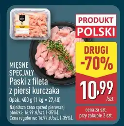 ALDI Paski z fileta z piersi kurczaka Mięsne Specjały oferta