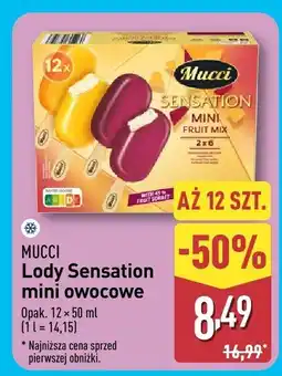ALDI Lody Sensation mini owocowe Mucci oferta