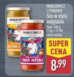 ALDI Sos w stylu indyjskim Makłowicz i Synowie różne rodzaje oferta