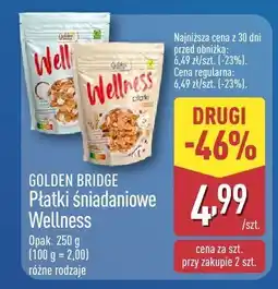 ALDI Płatki śniadaniowe Wellness Golden Bridge różne rodzaje oferta