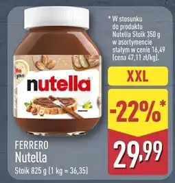 ALDI Krem Nutella Ferrero oferta