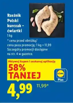 Lidl Rzeźnik Polski kurczak- ćwiartki oferta