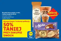 Lidl Lody na patyku, w rożku, i lodowe kanapki oferta
