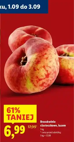 Lidl Brzoskwinie ciasteczkowe oferta