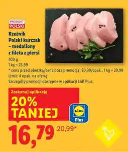 Lidl Rzeźnik Polski kurczak - medaliony z fileta z piersi oferta