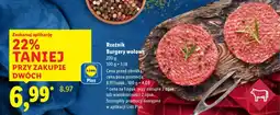 Lidl Rzeźnik Burgery wołowe oferta