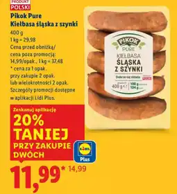 Lidl Pikok Pure Kiełbasa śląska z szynki oferta