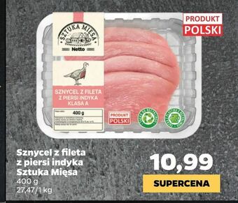 Netto Sznycel z fileta z piersi indyka Sztuka Mięsa oferta