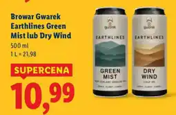 Lidl Browar Gwarek Earthlines Green Mist lub Dry Wind oferta
