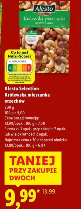 Lidl Alesto Selection Królewska mieszanka orzechów oferta