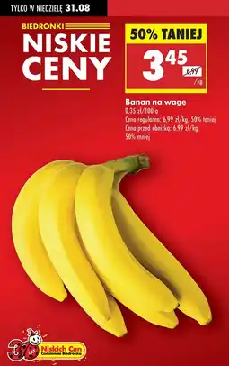 Biedronka Banan na wagę Biedronka oferta