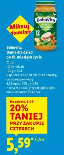 Lidl Bobovita Danie dla dzieci po 12. miesiącu życia oferta