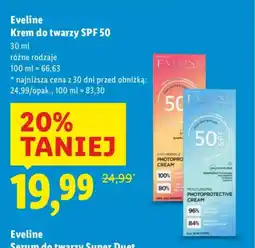 Lidl Eveline Krem do twarzy SPF 50 oferta