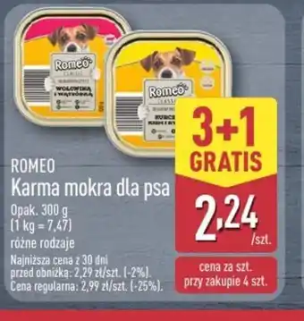 ALDI Karma mokra dla psa Romeo oferta