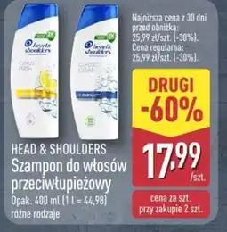 ALDI Head & Shoulders Szampon do włosów przeciwłupieżowy oferta