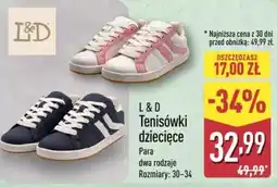 ALDI Tenisówki dziecięce L&D oferta