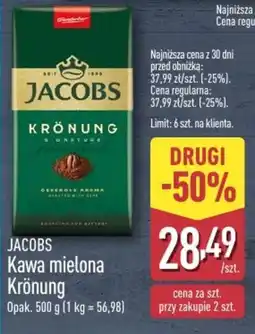 ALDI Jacobs kawa mielona krönung oferta