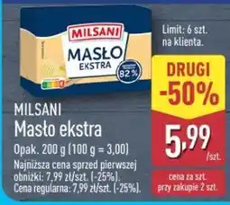 ALDI Milsani masło ekstra oferta