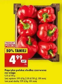 Biedronka Papryka polska słodka czerwona na wagę oferta