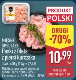 ALDI MIĘSNE SPECJAŁY Paski z fileta z piersi kurczaka oferta