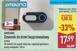 ALDI Dzwonek do drzwi bezprzewodowy Ambiano oferta