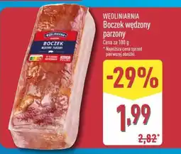 ALDI WĘDLINIARNIA Boczek wędzony parzony oferta