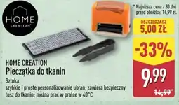 ALDI Pieczątka do tkanin Home Creation oferta
