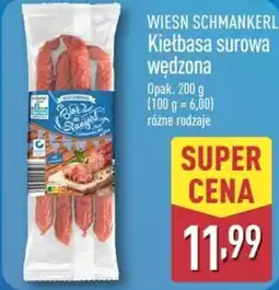 ALDI WIESN SCHMANKERL Kiełbasa surowa wędzona oferta