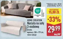 ALDI Narzuta na sofę 3-osobową Home Creation oferta