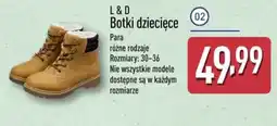 ALDI Botki dziecięce L&D oferta