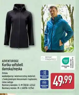 ALDI Kurtka softshell damska/męska Adventuridge oferta