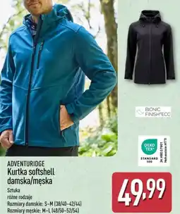 ALDI Kurtka softshell damska/męska Adventuridge oferta